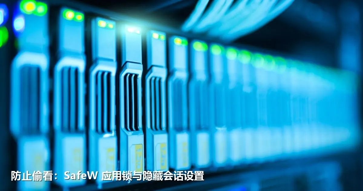 防止偷看：SafeW 应用锁与隐藏会话设置