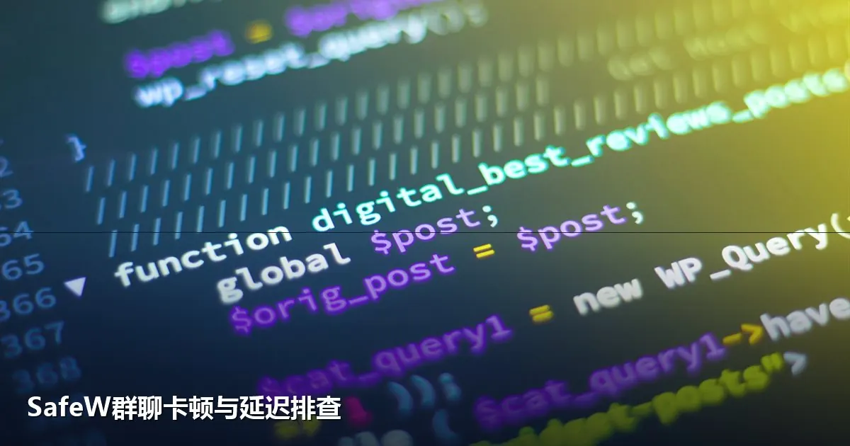 SafeW群聊卡顿与消息延迟排查